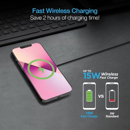 Naztech Alloy Magnetic 15-Watt Wireless Fast Charger 15438